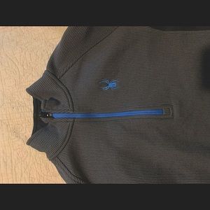 Spyder 1/4 Zip Black and Blue Size M